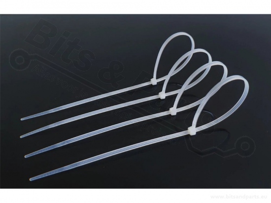 Tie-wrap cable tie 150x2mm white 10 pieces